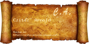 Czitó Arnold névjegykártya