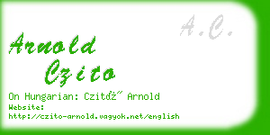 arnold czito business card